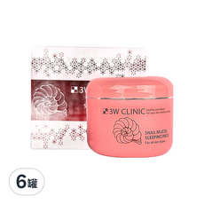 3W CLINIC 蝸牛緊實彈力晚安凍膜 100ml, 1入, 6罐