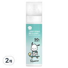 그린핑거 산리오 포차코 에디션 야외놀이 쿨링 선스프레이 SPF50+ PA++++, 2개, 95ml