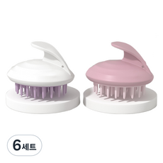 디미스 매우 시원한 세라믹 두피 마사지기 2종 세트, 6세트, 화이트, 바이올렛