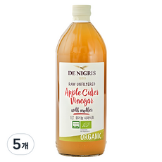 데니그리스 유기농 사과 식초, 1L, 5개
