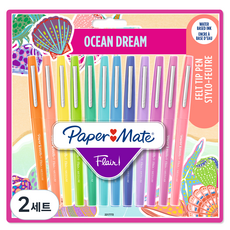 페이퍼메이트 플레어 펜 펠트 팁 12색, 혼합색상, 2세트