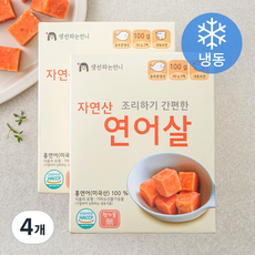 비엔지 자연산 연어살 (냉동), 100g, 4개