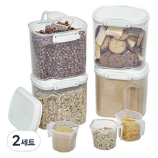 Sistema 다용도 밀폐용기 위드 컵 2.4L, 2세트, 베이크잇 4p + 베이크잇 컵 4p