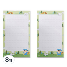 플라잉웨일즈 짱구는못말려 메모지, 숲속유치원, 1개입, 8개