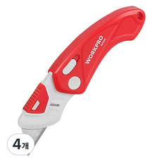 WORKPRO 平價塑膠快速更換美工刀 WP211004, 4個