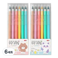 iiGEN 만년 색연필 세트, 6색, 6세트