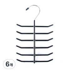 Codis 防滑塗層領帶架, 黑色, 6個