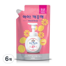 아이깨끗해 핸드워시 레몬향 리필, 450ml, 6개