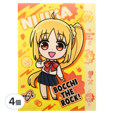 sun-star 孤獨搖滾動漫 A4 五層 L型資料夾 - 動漫周邊 文件收納, 伊地知虹夏, 4個