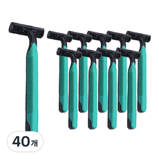 Keep Sanding 旅行一次性 3 刀片剃須刀綠色, 40個, 1入