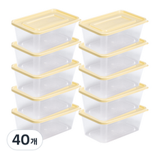 사각밀폐용기 N900ml 아이보리, 40개, 단품