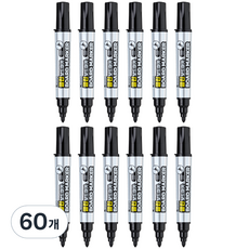 Lineplus 克林白板筆 1~3.4mm, 60個, 黑色