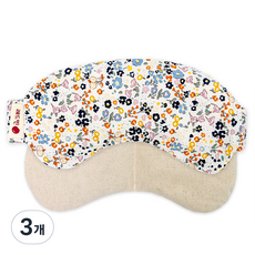 redeubin 可調鬆緊穀物熱敷眼罩 白色田園款, 3個