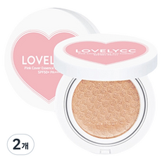 러블리씨씨 핑크 커버 에센스 선쿠션 SPF50+ PA+++ L21, 15g, 2개