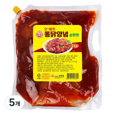 오뚜기 오쉐프 통닭양념 순한맛, 2kg, 5개