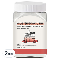 아인솝 아로마 바스타임 탄산 스파 로즈 + 전용 스푼, 260g, 1개입, 2세트