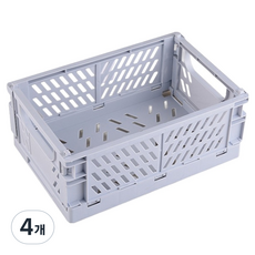 맙소샵 파스텔 접이식 다용도 수납 폴딩박스 BRP2084, 라이트블루, 4개