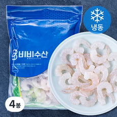 오션스글로벌 비비수산 흰다리 생새우살 2개입 (냉동), 400g(미니, 91/120), 4봉