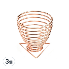 MEKO 螺旋美妝蛋收納架 伸縮, 玫瑰金, 3個