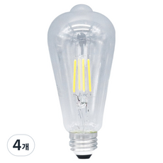 OSRAM 歐司朗 LED 愛迪生燈絲燈泡 ST64 4.5W, 4個, 燈泡色