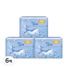Whale Dream 柔軟壓花瞬吸蝶翼型衛生棉, 6包, 20片
