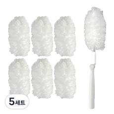 먼지떨이 실내 및 차량용 + 리필 7p 세트, 라이트그레이 + 화이트, 5세트