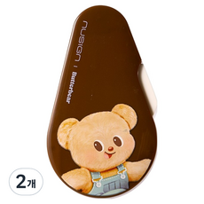 델리 버터베어 누사인 슬라이딩 수정테이프 5mm x 12m, 브라운, 2개
