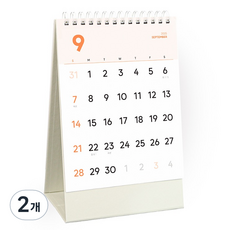 워너디스 2025 비기닝 심플 데스크 캘린더 B6 세로형, 컬러, 2개