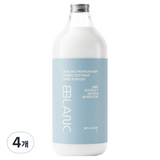 BBLANC 嬰兒衣物柔軟精 爽身粉香, 1L, 4個