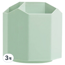 코레시스 정리 360도 회전형 연필꽂이 책상 오거나이저, 그린, 3개