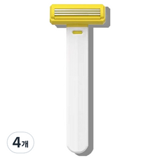 마켓링 여성용 청결 면도기 옐로우, 4개, 1개입