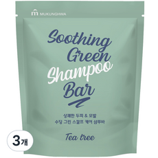 무궁화 수딩 그린 스칼프 케어 샴푸바, 120g, 3개