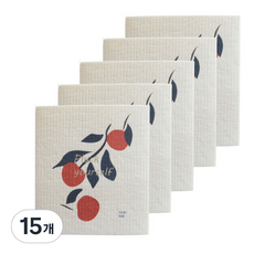 Purniel 北歐插畫抹布櫻桃, 15個, 1入