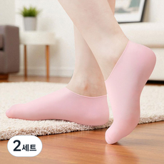 일상나눔 실리콘 보습 양말 양발착용 세트 핑크 FREE, 2세트