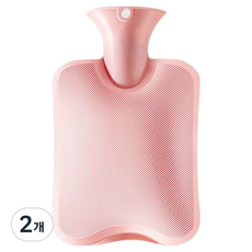 Happy & Good 柔軟保暖熱水袋 粉紅色 1L, 2個