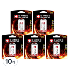 스위스밀리터리 알카라인 9V 카드형 건전지, 1개입, 10개