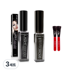 divaderme 睫毛增長液 + 眉毛增長液 濃縮咖啡棕 + 紅色刷具 2件組, 3個, 睫毛 + 眉毛 + 刷具 2件