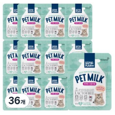 동원뉴트리플랜 펫밀크 고양이 간식, 혼합맛(우유/참치), 50ml, 36개