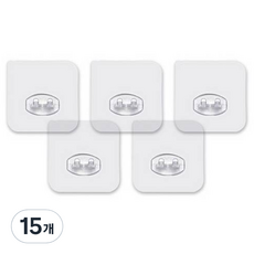 ARUA 魔術掛鉤牙刷架, 15個, 透明