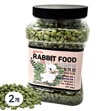그로비타 토끼 사료, 400g, 2개