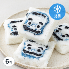 착한떡 타요 모양 백설기 (냉동), 90g, 4개입, 6개
