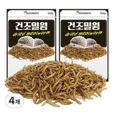 소동펫 건조밀웜 고슴도치 사료, 150g, 4개