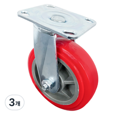 World Clean 高承重紅色旋轉輪, 3個