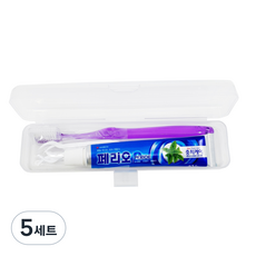 微笑牙科旅行牙刷+牙膏+一次性牙線+盒裝隨機發貨, 5組