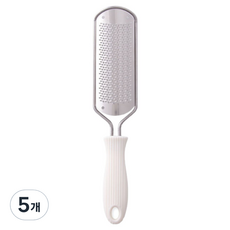 글로어스 부드러운 풋파일 발각질제거 화이트M 세로줄손잡이, 112g, 5개, 1개입