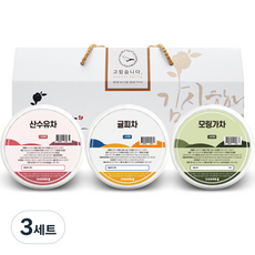 단심 건강차 3종 선물세트, 3세트, 산수유차 10p + 귤피차 10p + 모링가차 10p