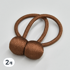 아라크네 커튼 자석 타이백 44 x 3 cm, 브라운, 2개