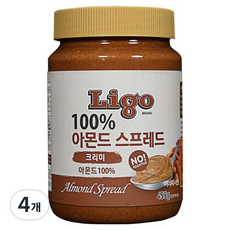 리고 아몬드 스프레드 크리미, 453g, 4개