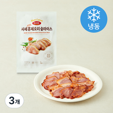 사세 맛있는 훈제오리 슬라이스 (냉동), 400g, 3개