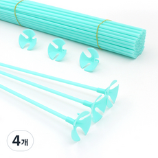 Maket Gamseong 馬卡龍色氣球托桿手拿棒 42cm 100入, 4個, 薄荷綠